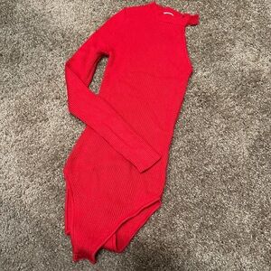 GB Ribbed One Sleeve Sweater Bodysuit